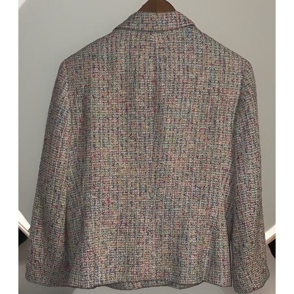 Jones New York Tweed Blazer Colorful Career Jacket Business Casual Size 12 - Picture 6 of 7